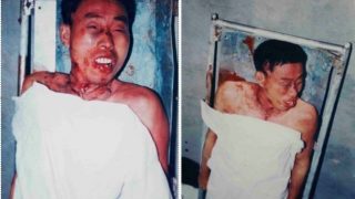 Bild: Fotos von Xie Yongjiang, aufgenommen von seiner Familie bei der Leichenschau im Baishaner Krematorium im Kreis Suixi.